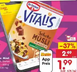Netto Marken-Discount Dr. Oetker Vitalis Müsli Angebot