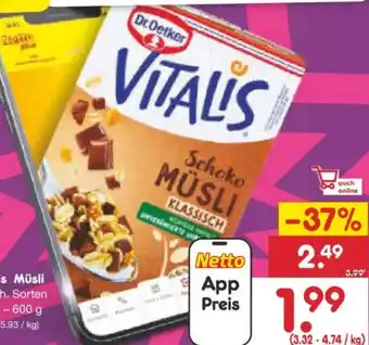 Netto Marken-Discount Dr. Oetker Vitalis Müsli Angebot
