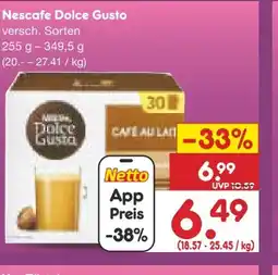 Netto Marken-Discount Nescafé Dolce Gusto Kaffeekapseln Café au Lait Angebot