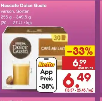 Netto Marken-Discount Nescafé Dolce Gusto Kaffeekapseln Café au Lait Angebot