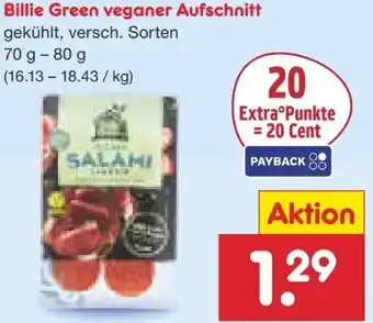 Netto Marken-Discount Billie Green Vegane Salami Klassik Angebot