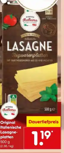 Netto Marken-Discount Mondo Italiano Original Lasagneplatten Angebot