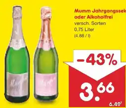 Netto Marken-Discount Mumm & Co. Jahrgangssekt Angebot