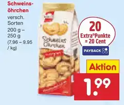 Netto Marken-Discount Schulte Feingebäck Schweinsöhrchen Angebot