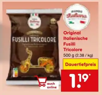 Netto Marken-Discount Mondo Italiano Fusilli Tricolore Angebot