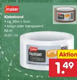 Netto Marken-Discount Maker Breites Klebeband Angebot