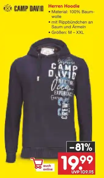 Netto Marken-Discount Camp David Herren Hoodie Angebot