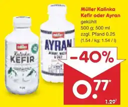 Netto Marken-Discount Müller Fettarmer Kalinka Kefir Angebot