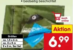 Netto Marken-Discount Living Garden Gewebeplane inkl. Kordel Angebot