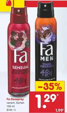 Netto Marken-Discount Fa Deo-Spray Angebot