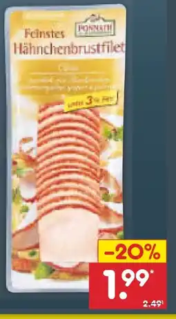 Netto Marken-Discount Ponnath Hähnchenbrustfilet Angebot