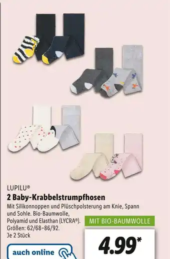 Lidl Lupilu 2 baby-krabbelstrumpfhosen Angebot