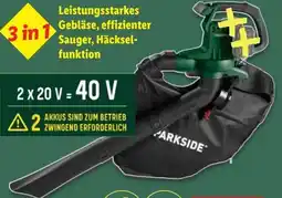 Lidl Parkside Akku-Laubsauger/-Bläser PLSA 40-Li D3 Angebot