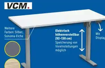 Lidl VCM Höhenverstellbarer Schreibtisch E-Lona Angebot