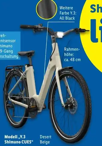 Lidl Crivit Urban E-Bike Y.3 Shimano CUES Angebot