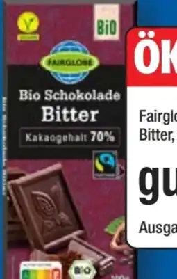 Lidl Fairglobe Bio Tafelschokolade Bitter Angebot