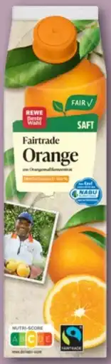 REWE Center Rewe Beste Wahl Fairtrade Orangensaft Angebot