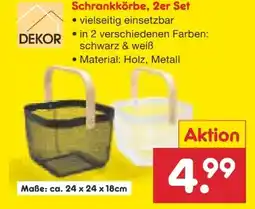 Netto Marken-Discount Dekor Schrankkörbe 2er Set Angebot