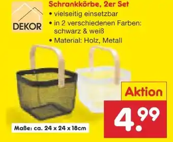 Netto Marken-Discount Dekor Schrankkörbe 2er Set Angebot