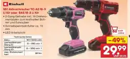 Netto Marken-Discount Einhell Akkuschrauber TC-AS 18-3 Li Kit Angebot