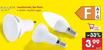 Netto Marken-Discount Müller-Licht LED Leuchtmittel Angebot