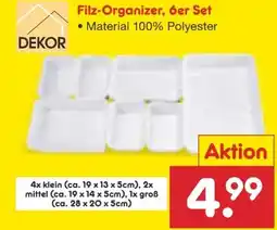 Netto Marken-Discount Dekor Filz-Organizer 6er Set Angebot