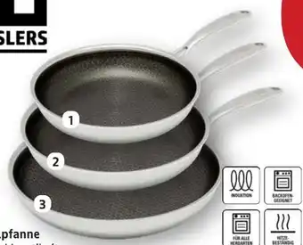 Edeka Hensslers Edelstahlpfanne 20cm Angebot