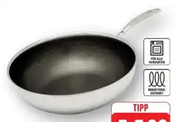 Edeka Hensslers Edelstahl-Wok 28 cm Angebot
