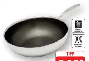 Edeka Hensslers Edelstahl-Wok 28 cm Angebot