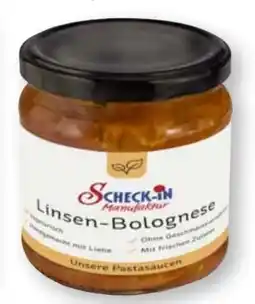 Scheck-in-Center Scheck-in Manufaktur Vegane Linsen Bolognese Sauce Angebot