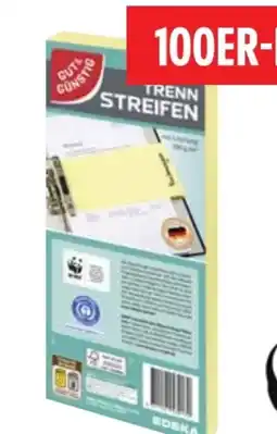 Scheck-in-Center Gut & Günstig Trennstreifen Angebot
