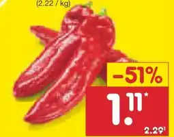 Netto Marken-Discount MarktTag Rote Spitzpaprika Angebot