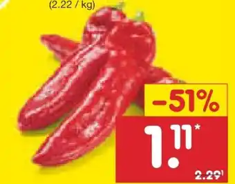 Netto Marken-Discount MarktTag Rote Spitzpaprika Angebot