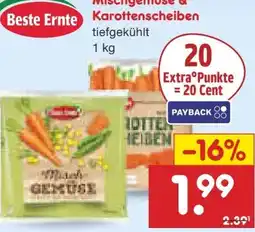 Netto Marken-Discount Beste Ernte Mischgemüse & Karottenscheiben Angebot