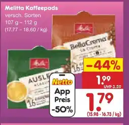 Netto Marken-Discount Melitta Auslese Kaffeepads Angebot