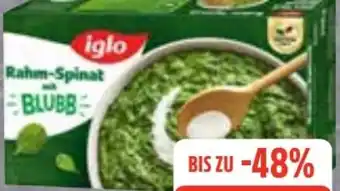 Edeka Iglo Rahm-Spinat mit dem Blubb Angebot