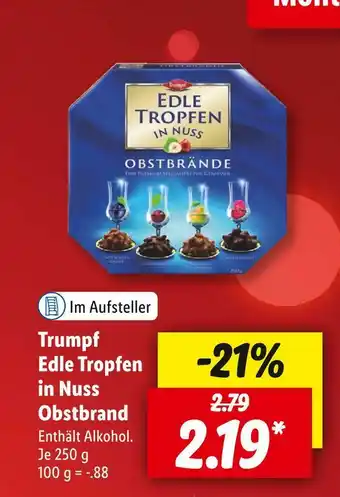 Lidl Trumpf edle tropfen in nuss obstbrand Angebot