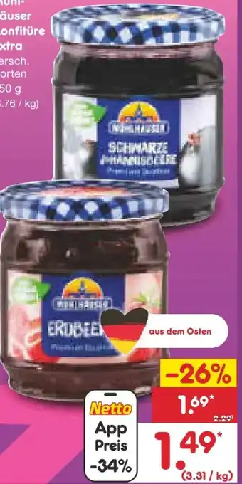 Netto Marken-Discount Mühlhäuser Konfitüre Extra Angebot