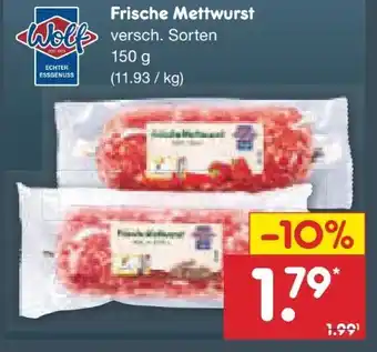 Netto Marken-Discount Wolf Mettwurst Angebot