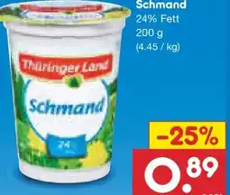 Netto Marken-Discount Thüringer Land Schmand Angebot