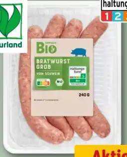 REWE Einfach Bio Grobe Bratwurst Angebot