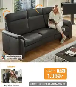 Opti Wohnwelt 2-Sitzer Trapezsofa Angebot