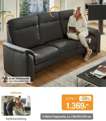 Opti Wohnwelt 2-Sitzer Trapezsofa Angebot