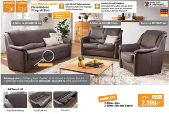 Opti Wohnwelt 3-Sitzer-Sofa, 2-Sitzer-Sofa und Sessel Angebot