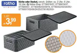 Opti Wohnwelt rotho Körbe oder Deckel Angebot