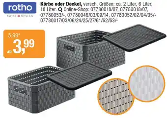 Opti Wohnwelt rotho Körbe oder Deckel Angebot
