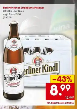 Netto Marken-Discount Berliner kindl jubiläums pilsener Angebot