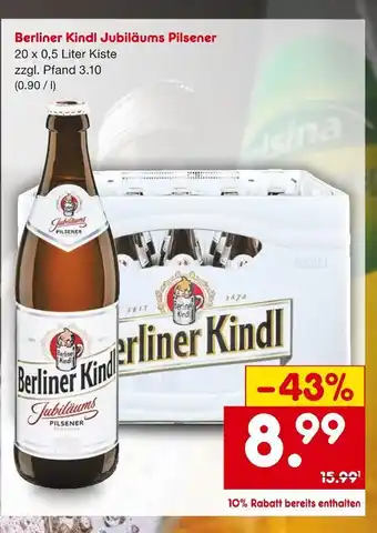 Netto Marken-Discount Berliner kindl jubiläums pilsener Angebot