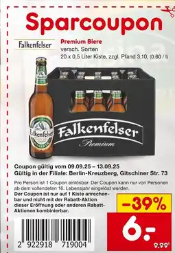 Netto Marken-Discount Falkenfelser premium biere Angebot