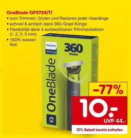 Netto Marken-Discount Philips oneblade qp2724/17 Angebot